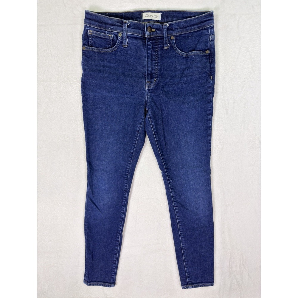 Madewell Jeans Womens 30 Blue Skinny Dark Wash Denim Mid Rise Stretch Preppy